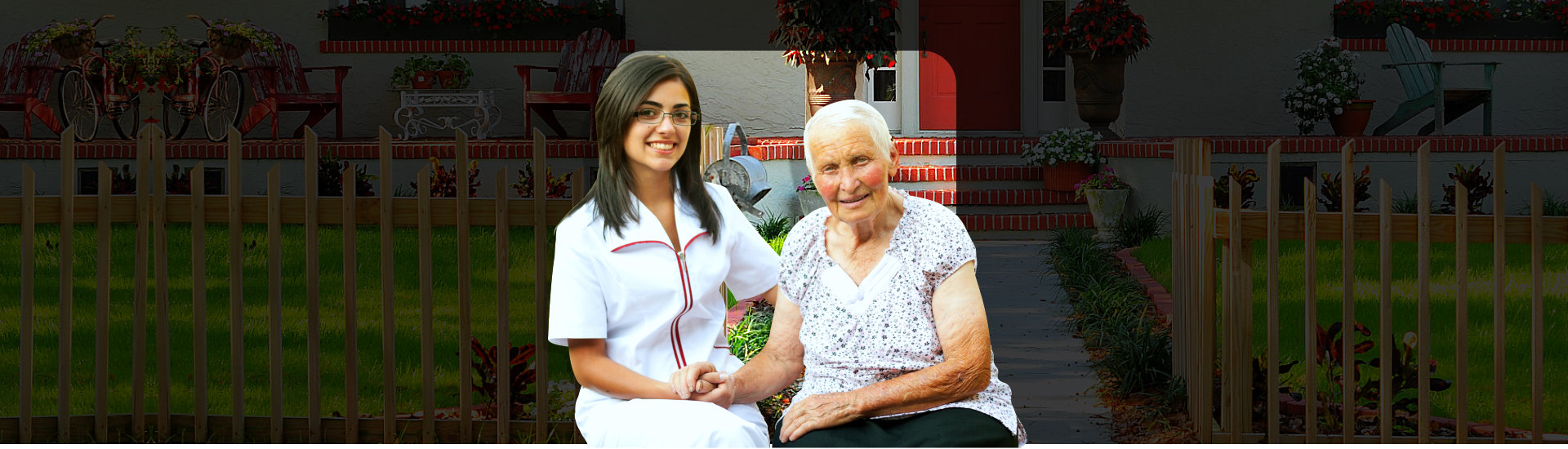 nurse and elderly woman